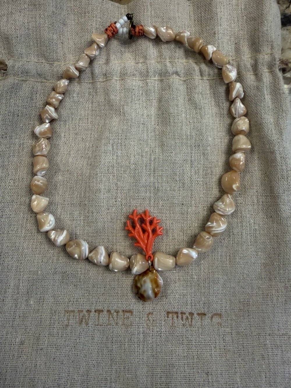 Twine & Twig Classic Pendant Necklace - Coral Bay - Picture 2 of 3